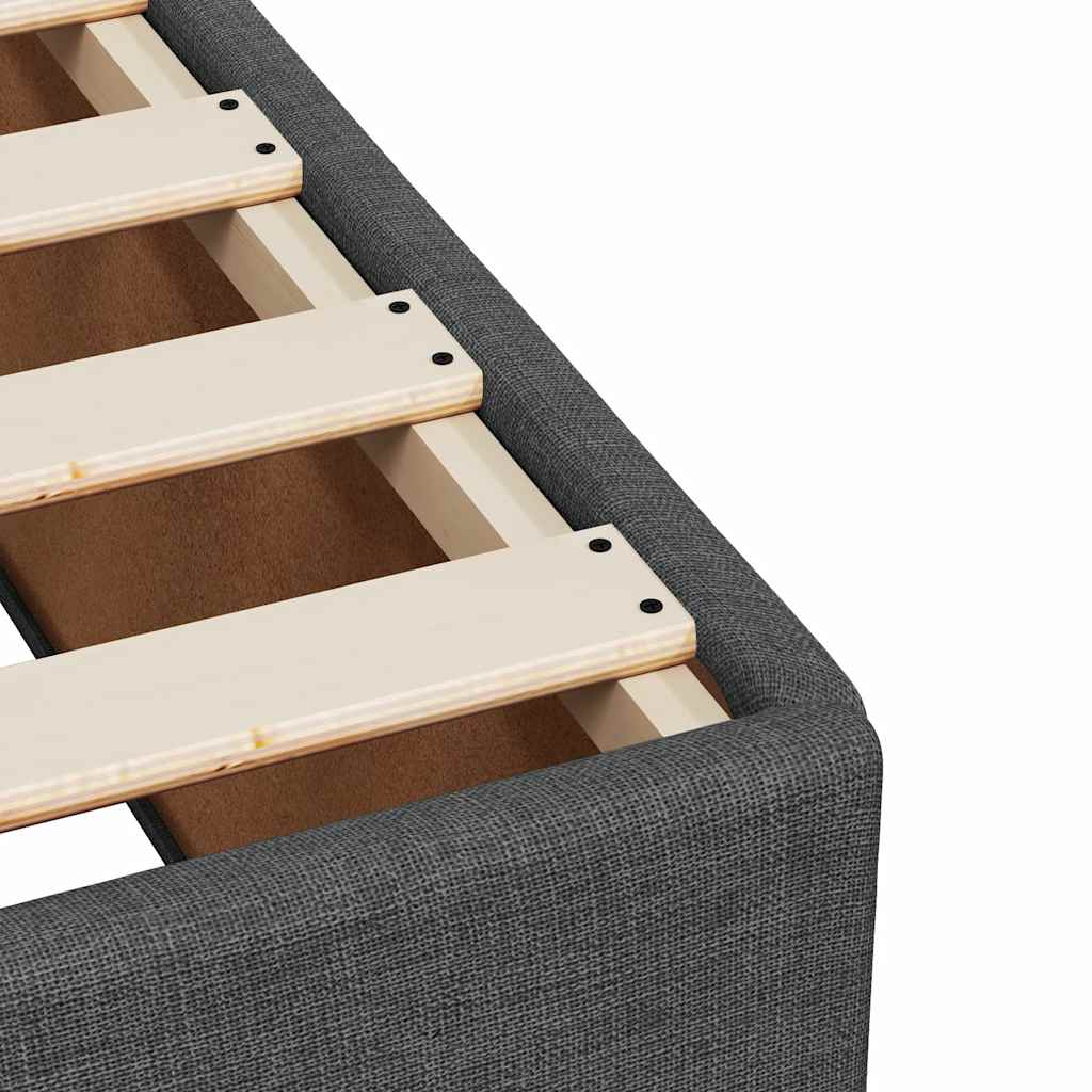 Krevet box spring s madracem tamnosivi 120 x 190 cm tkanina
