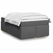 Krevet box spring s madracem tamnosivi 120 x 190 cm tkanina