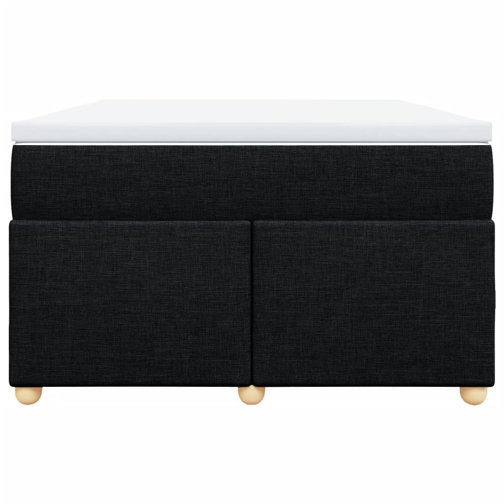 Krevet box spring s madracem crni 120 x 190 cm od tkanine
