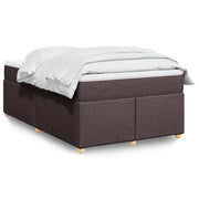 Krevet box spring s madracem tamnosmeđi 120 x 190 cm od tkanine