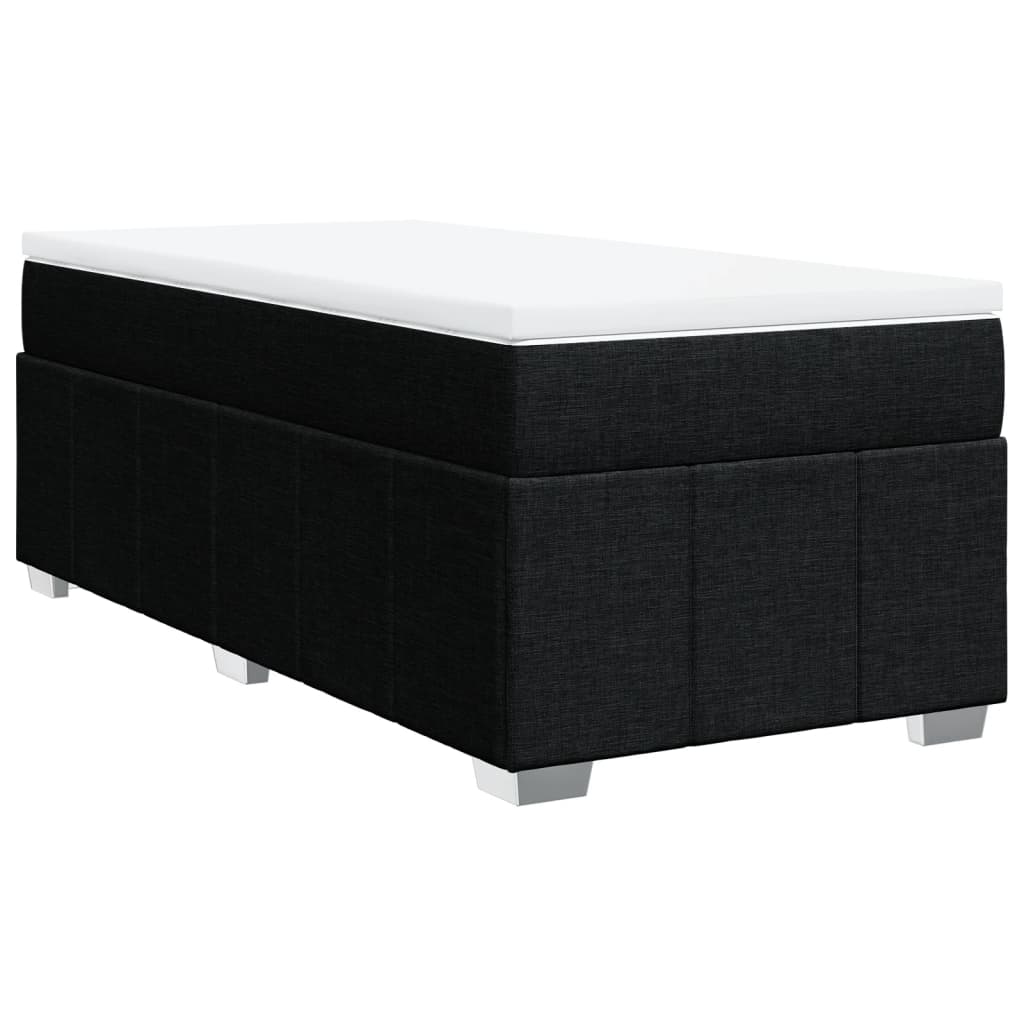 Box spring krevet s madracem crni 90x190 cm od tkanine
