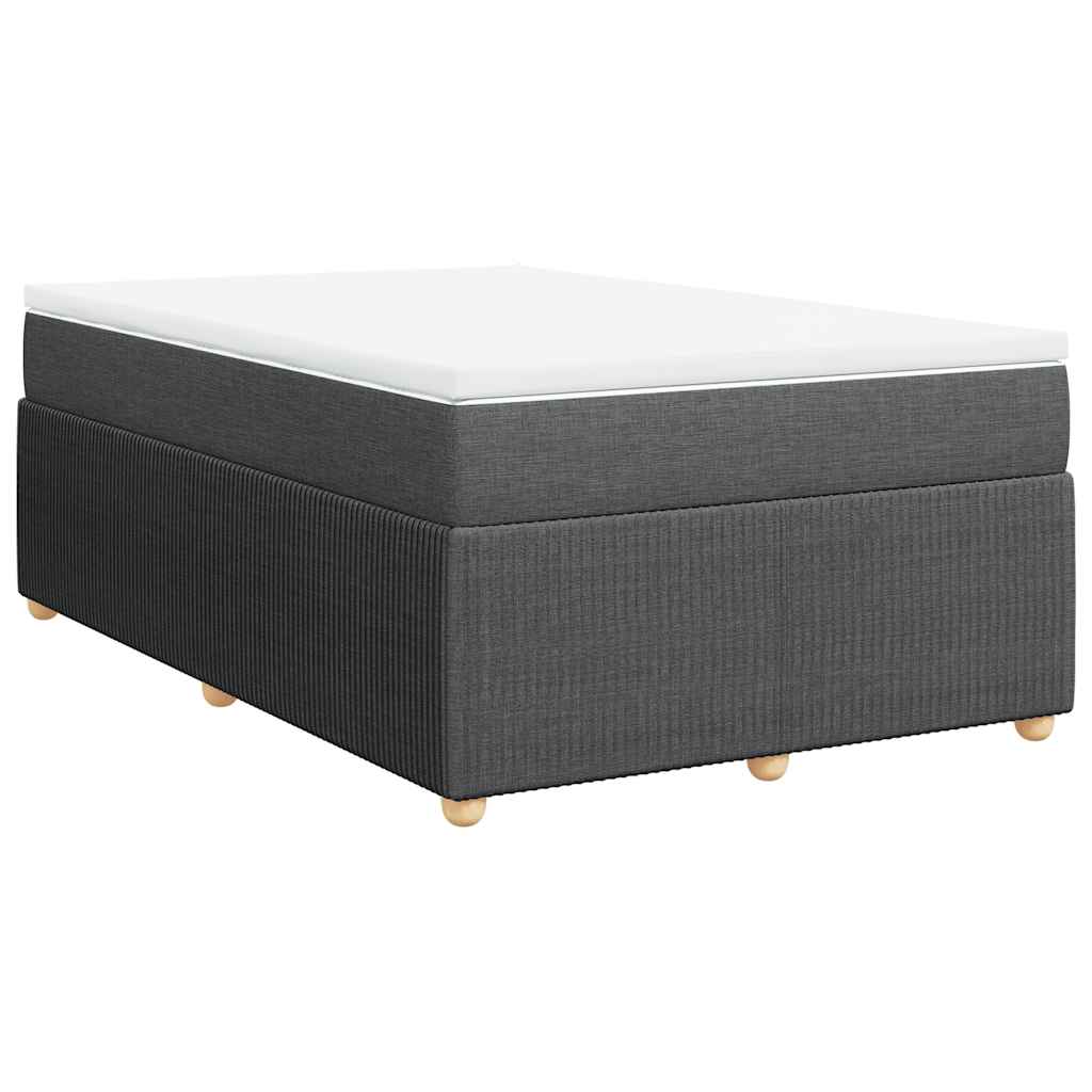 Krevet box spring s madracem tamnosivi 120 x 190 cm tkanina