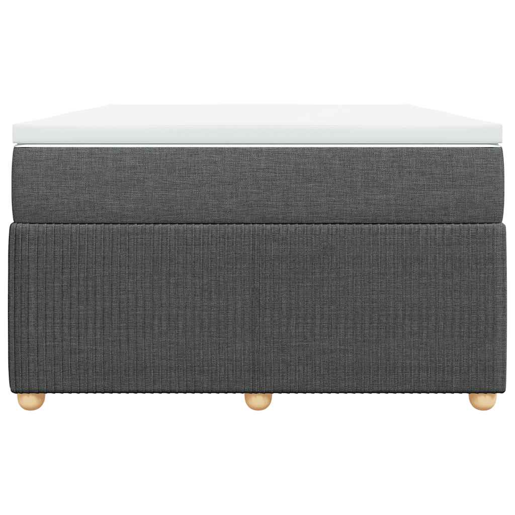 Krevet box spring s madracem tamnosivi 120 x 190 cm tkanina