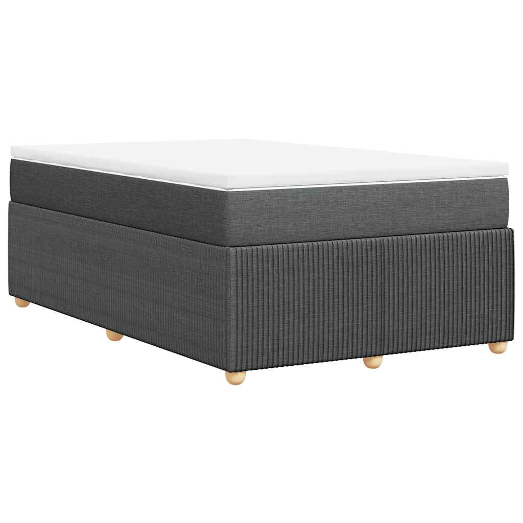 Krevet box spring s madracem tamnosivi 120 x 190 cm tkanina