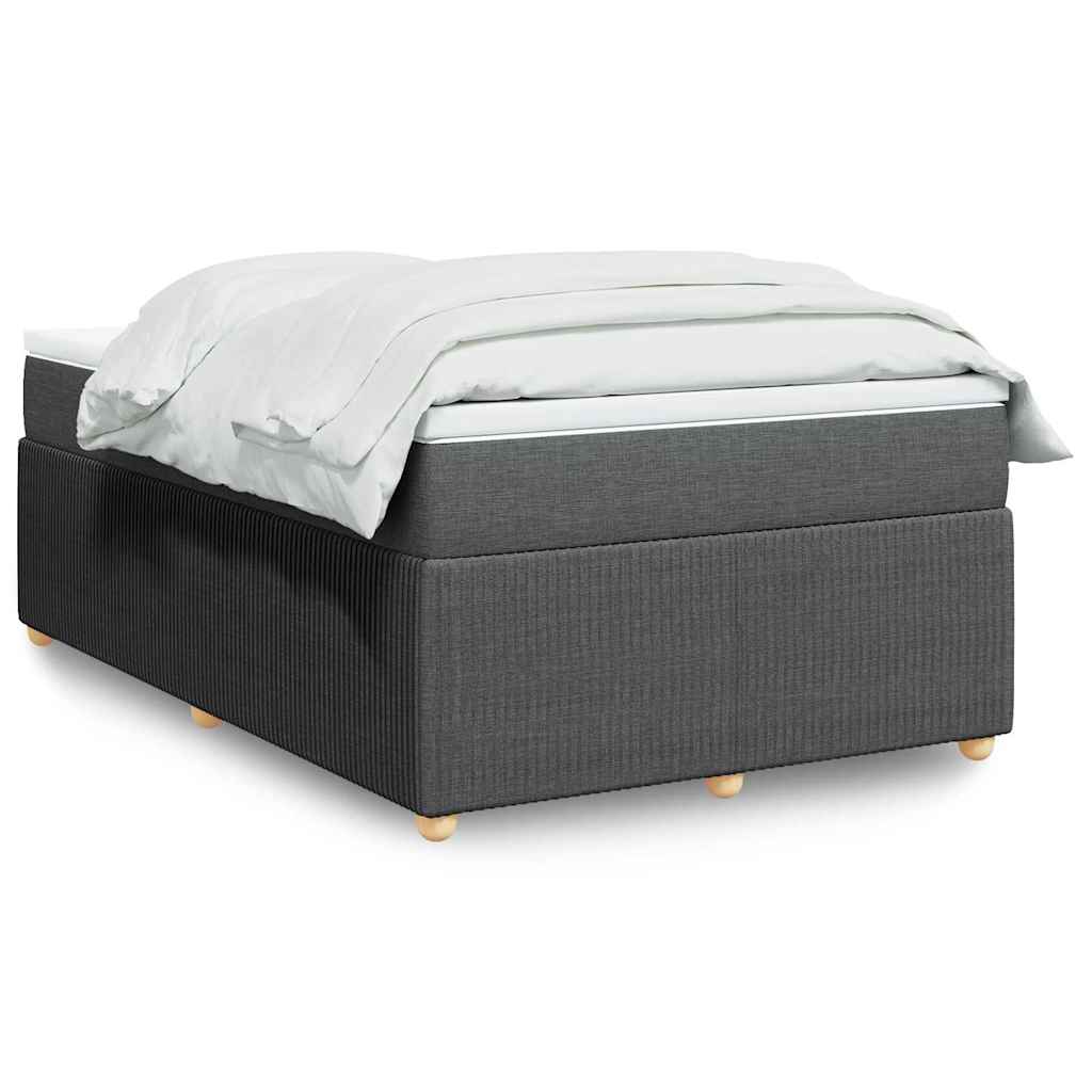Krevet box spring s madracem tamnosivi 120 x 190 cm tkanina