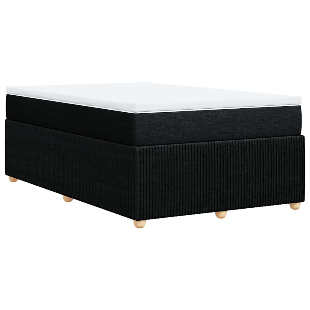 Krevet box spring s madracem crni 120 x 190 cm od tkanine