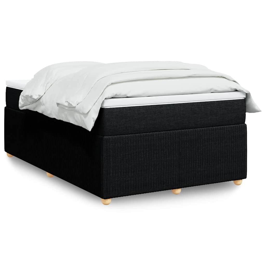 Krevet box spring s madracem crni 120 x 190 cm od tkanine