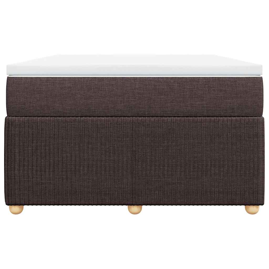Krevet box spring s madracem tamnosmeđi 120 x 190 cm od tkanine