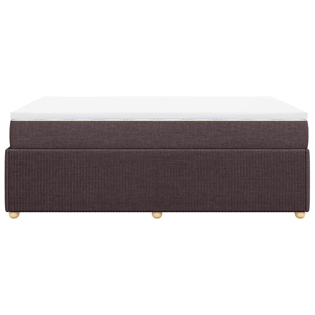 Krevet box spring s madracem tamnosmeđi 120 x 190 cm od tkanine