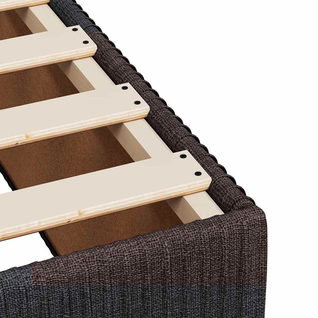 Krevet box spring s madracem tamnosmeđi 120 x 190 cm od tkanine