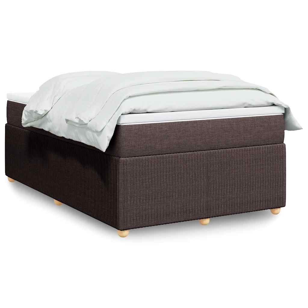Krevet box spring s madracem tamnosmeđi 120 x 190 cm od tkanine