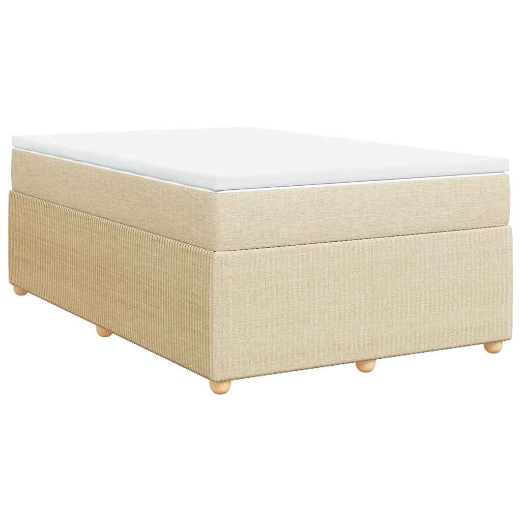 Krevet box spring s madracem krem 120 x 190 cm od tkanine