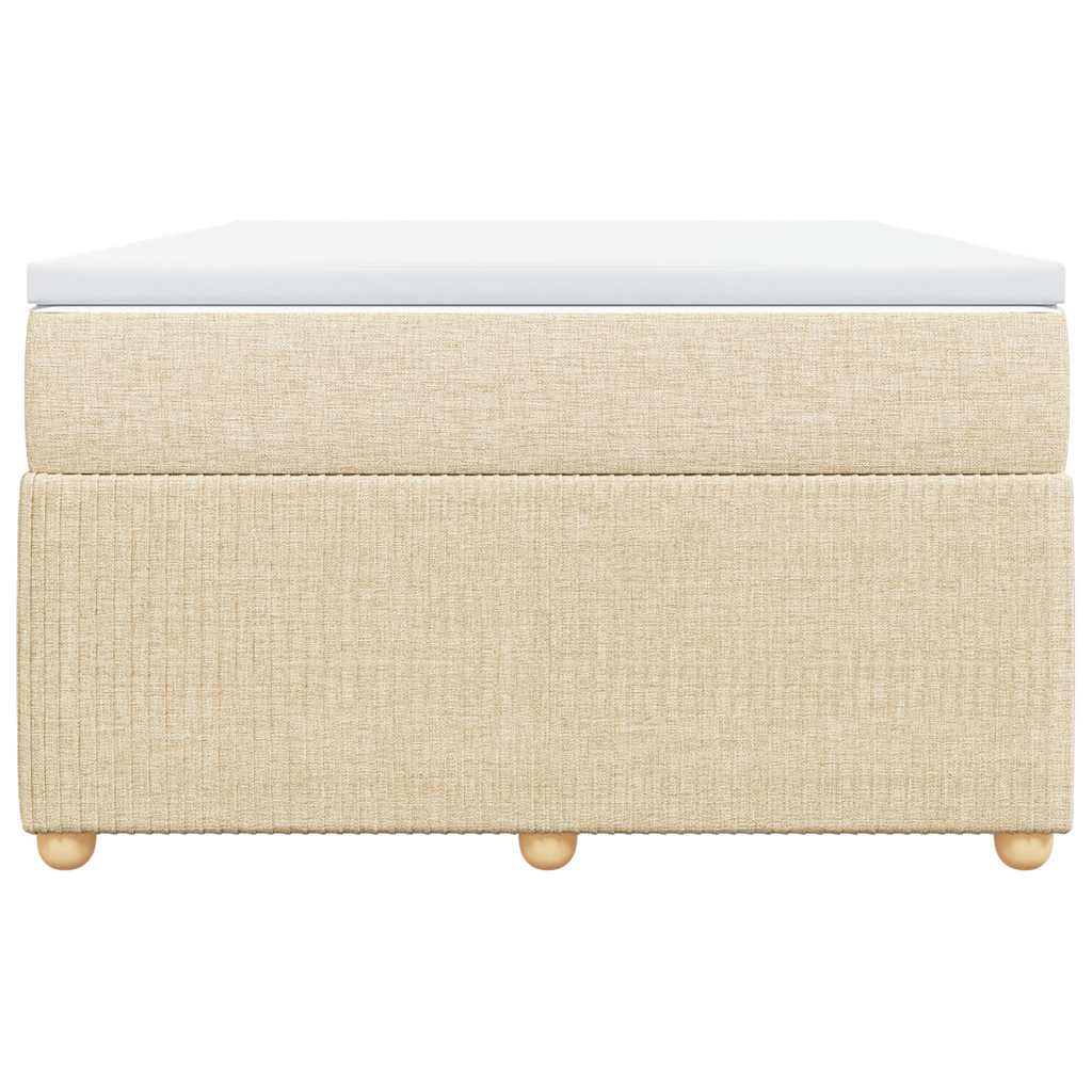Krevet box spring s madracem krem 120 x 190 cm od tkanine