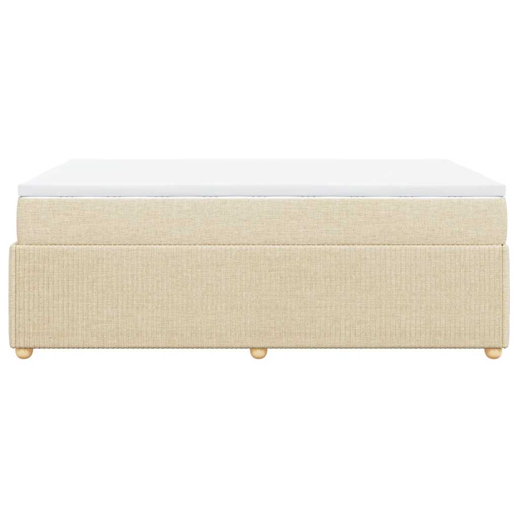 Krevet box spring s madracem krem 120 x 190 cm od tkanine
