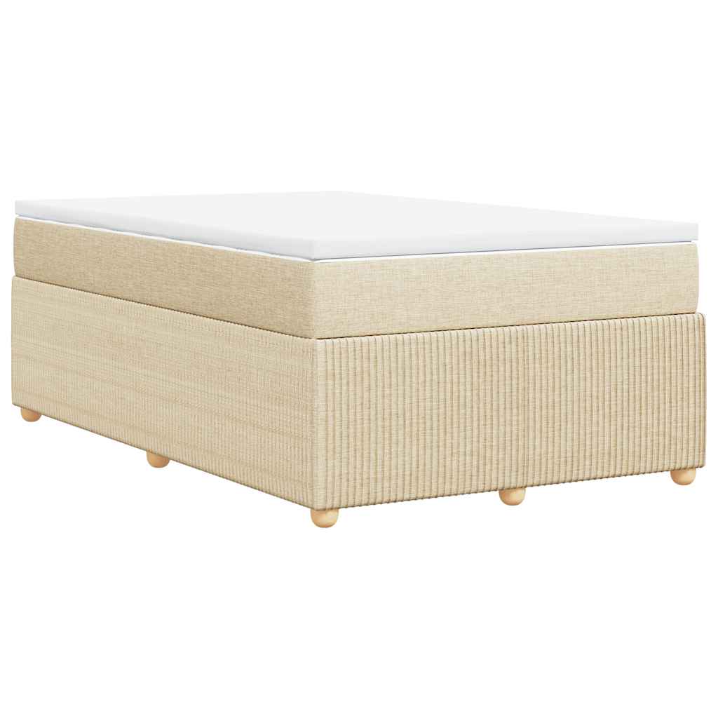 Krevet box spring s madracem krem 120 x 190 cm od tkanine