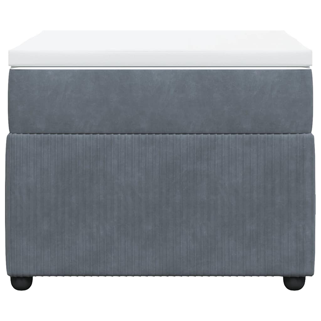 Box spring krevet s madracem tamnosivi 90x190 cm baršunasti