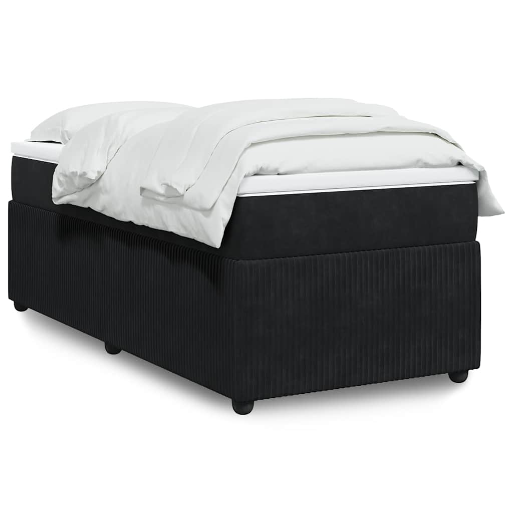 Box spring krevet s madracem crni 90x190 cm baršunasti