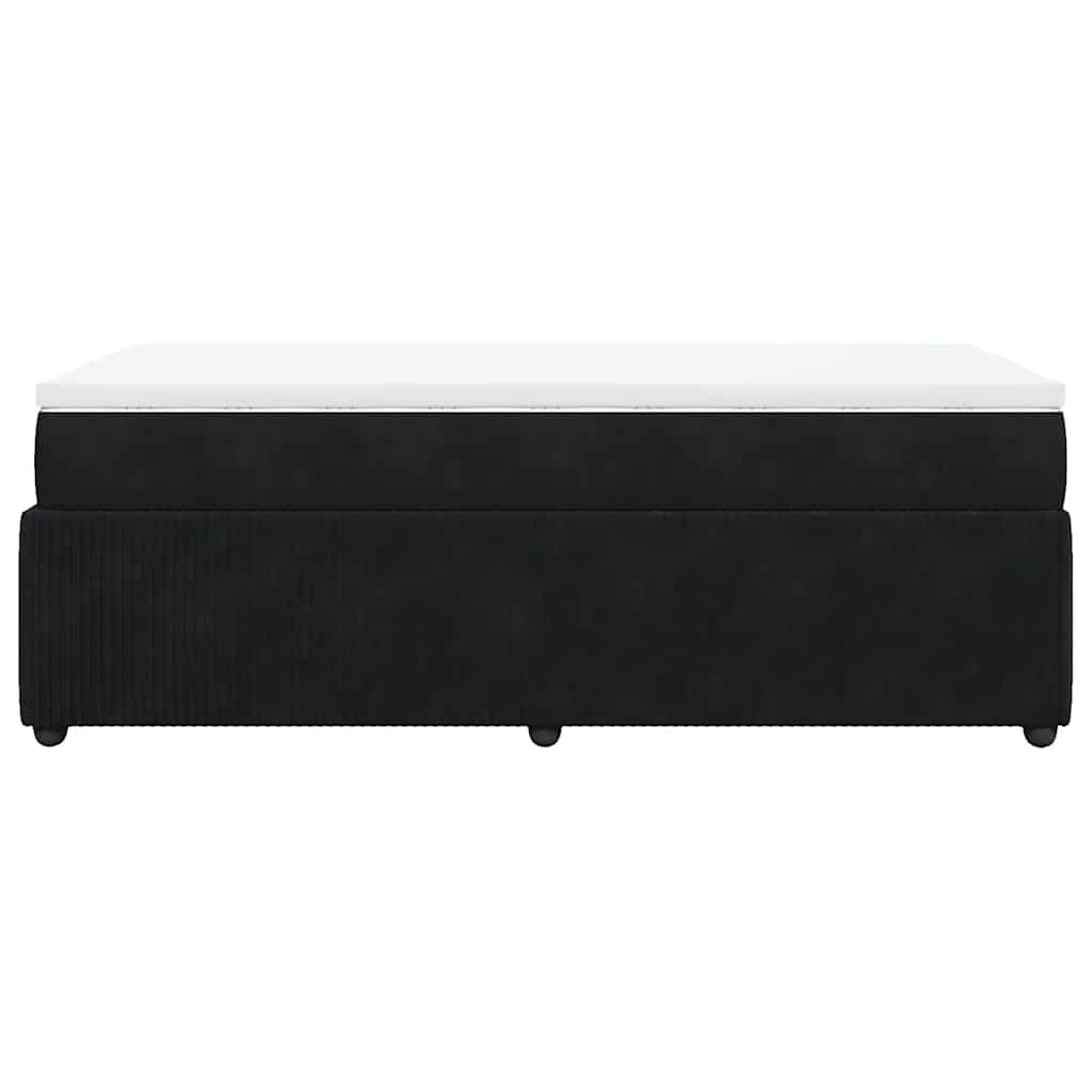 Box spring krevet s madracem crni 90x200 cm baršunasti