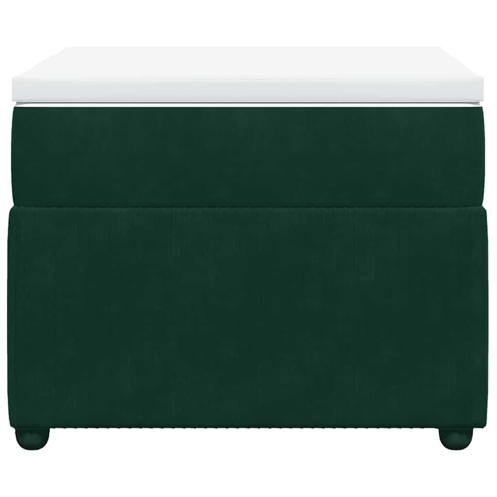 Box spring krevet s madracem tamnozeleni 100x200 cm baršunasti
