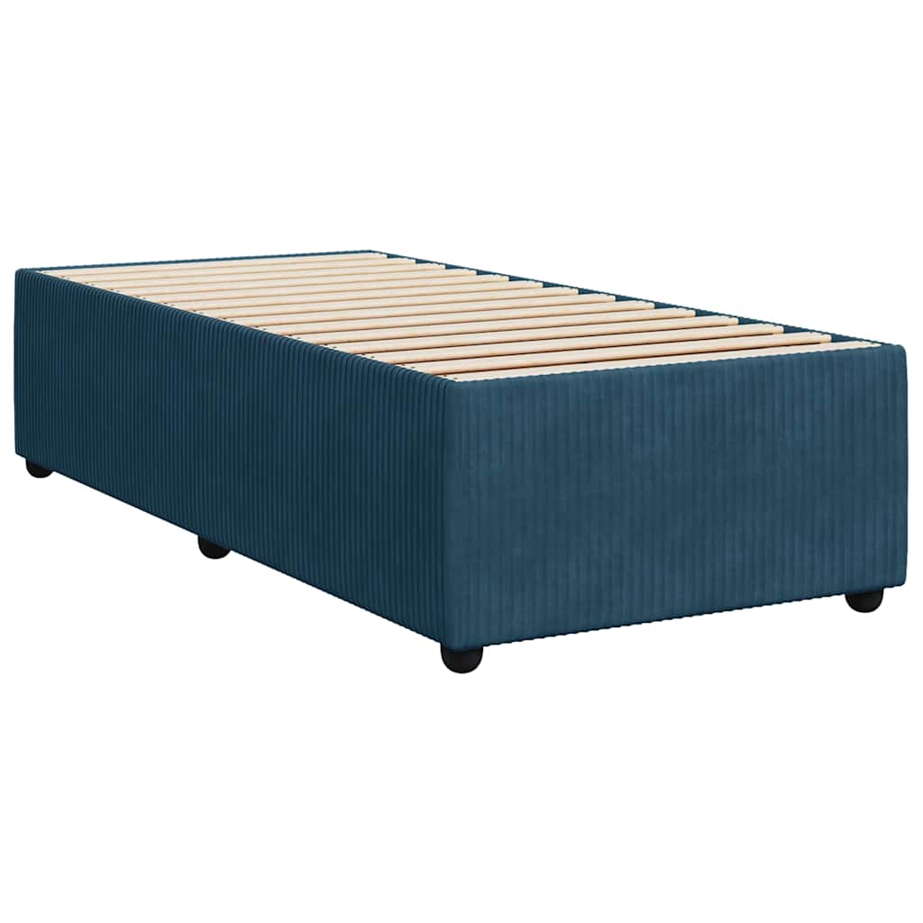 Box spring krevet s madracem tamnoplavi 100x200 cm baršunasti