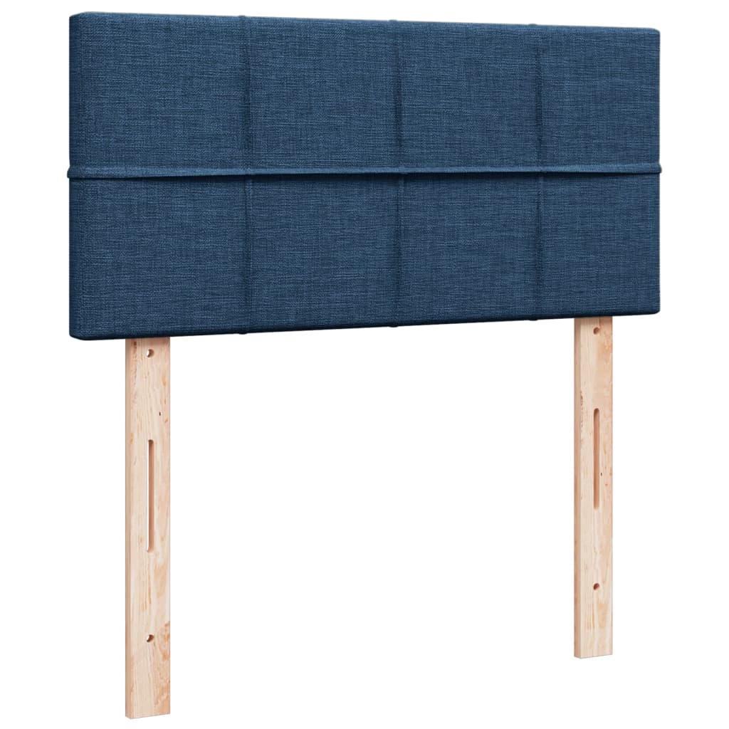 Krevet s oprugama i madracem plavi 80x200 cm od tkanine