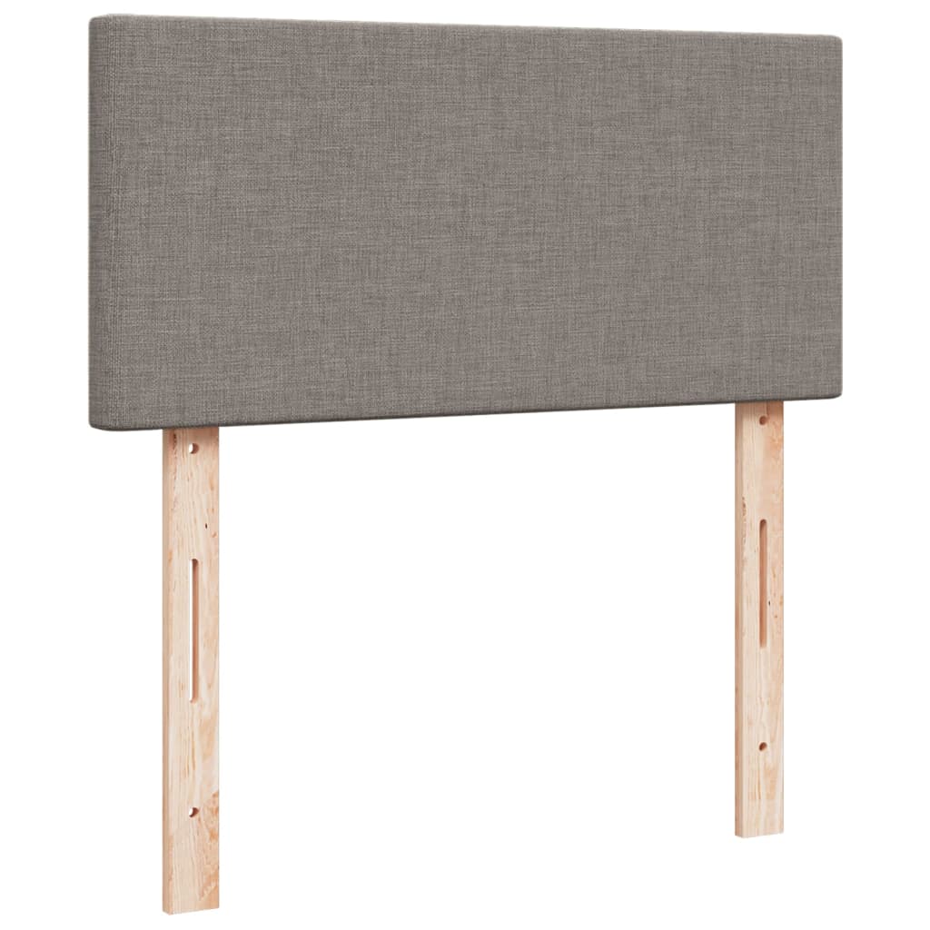 Krevet s oprugama i madracem smeđesivi 100 x 200 cm od tkanine