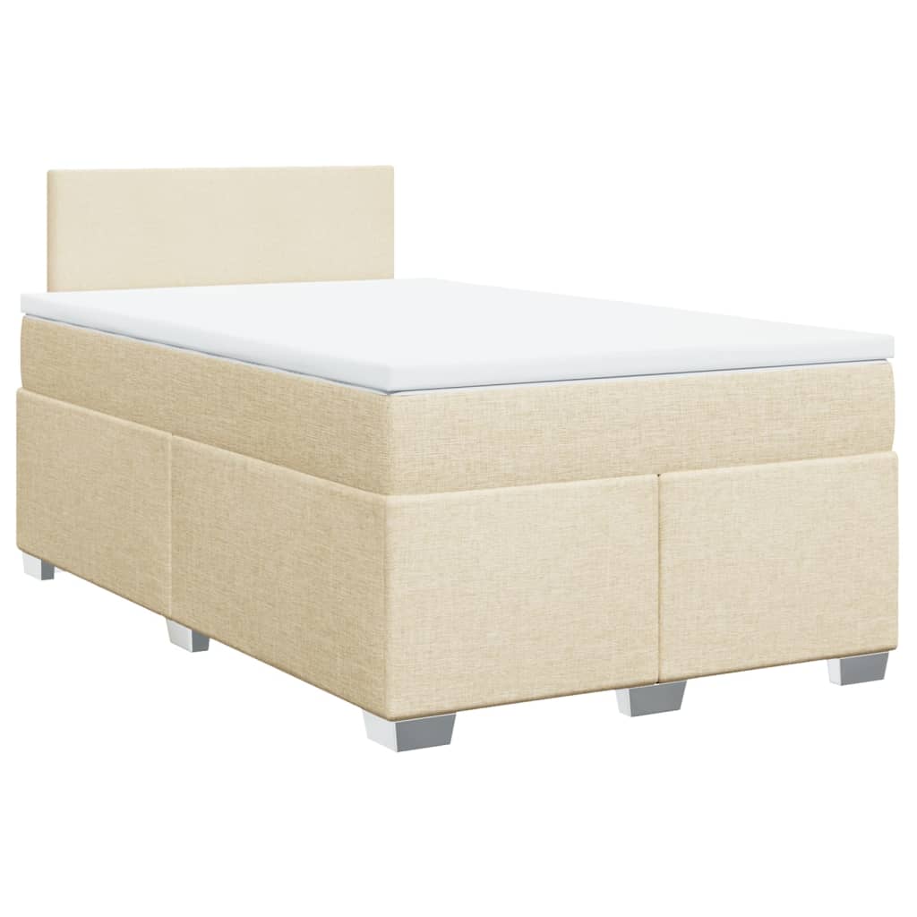 Krevet box spring s madracem krem 120 x 190 cm od tkanine