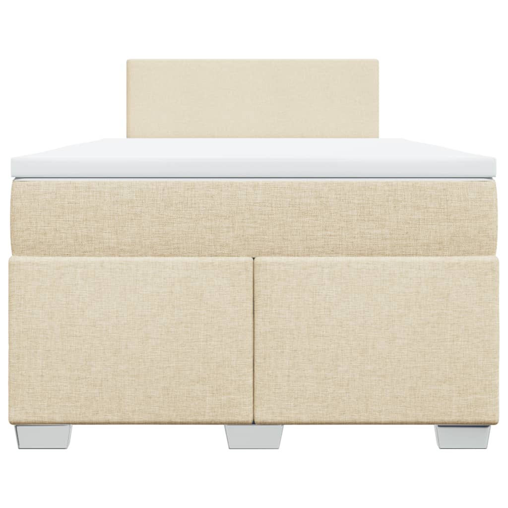 Krevet box spring s madracem krem 120 x 190 cm od tkanine
