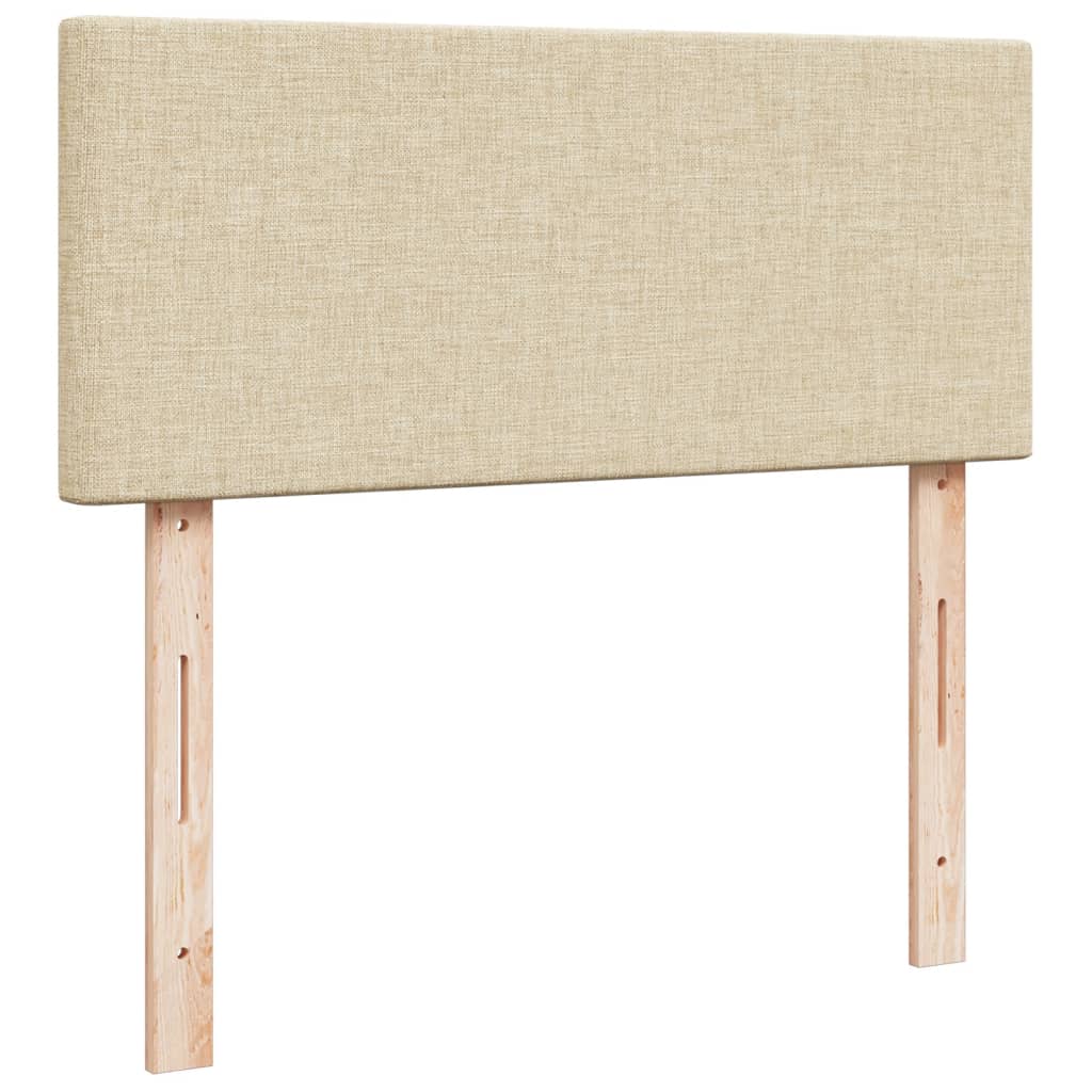 Krevet box spring s madracem krem 120 x 190 cm od tkanine