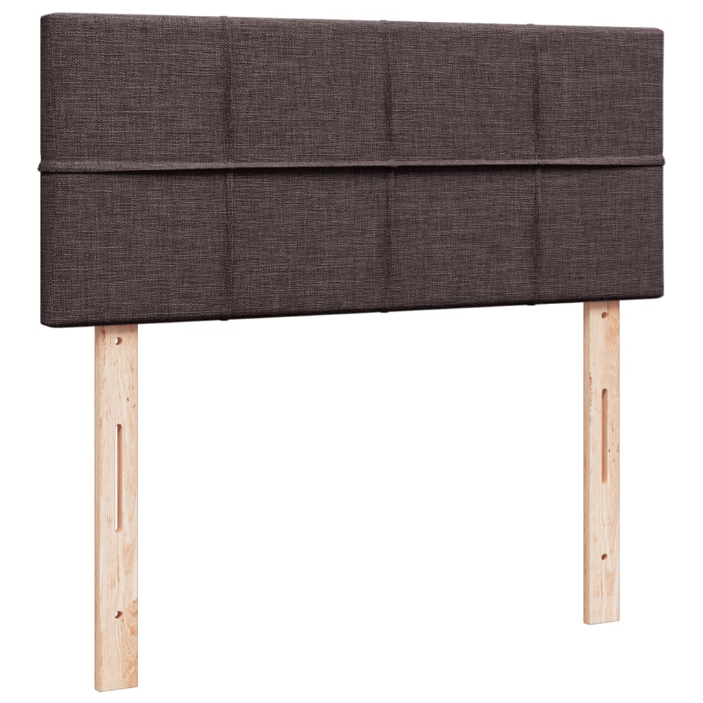 Krevet box spring s madracem tamnosmeđi 120 x 190 cm od tkanine