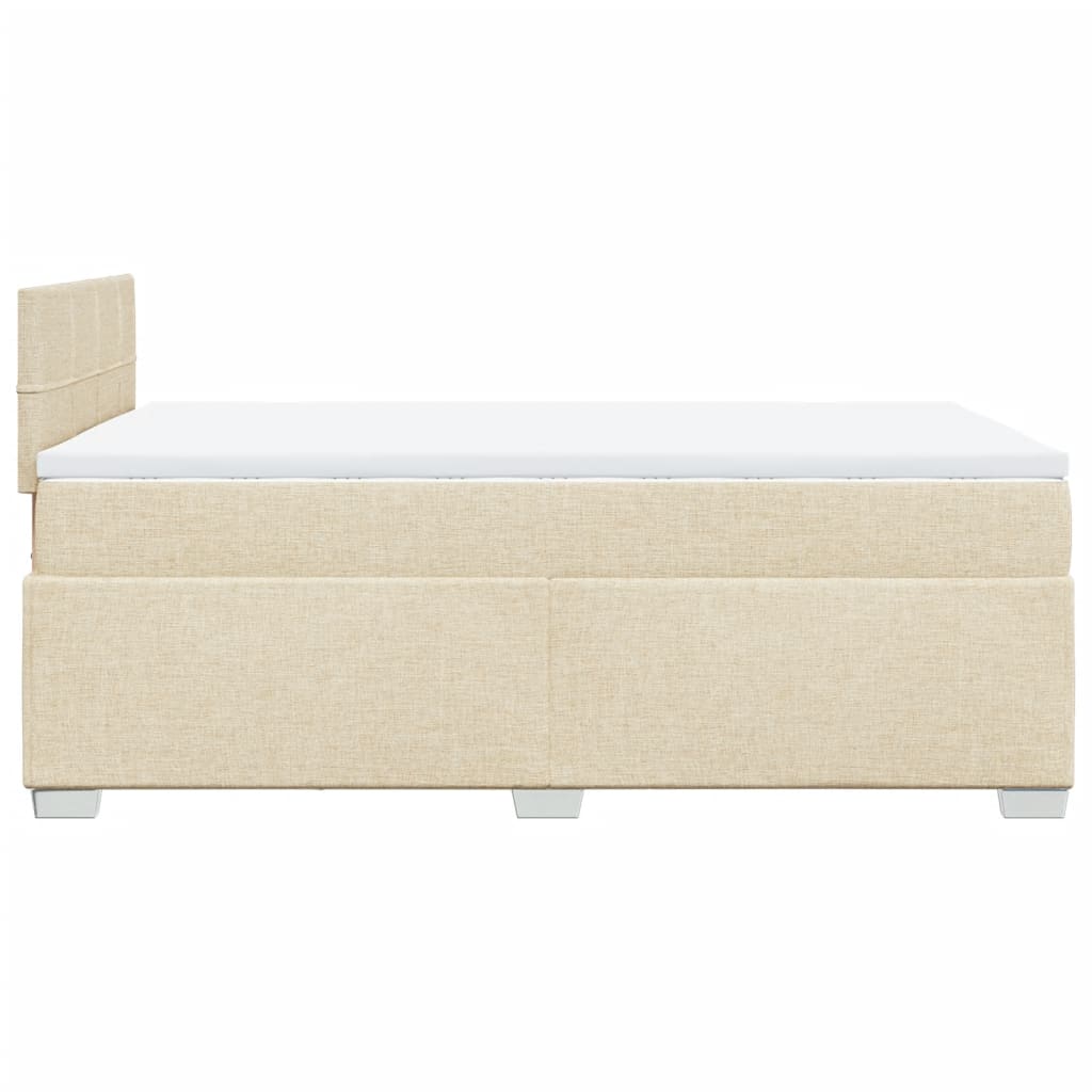 Krevet box spring s madracem krem 120 x 190 cm od tkanine
