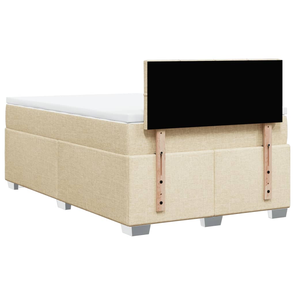 Krevet box spring s madracem krem 120 x 190 cm od tkanine