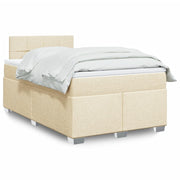 Krevet box spring s madracem krem 120 x 190 cm od tkanine