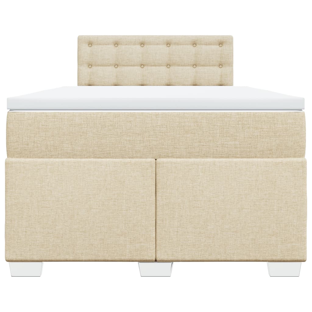 Krevet box spring s madracem krem 120 x 190 cm od tkanine