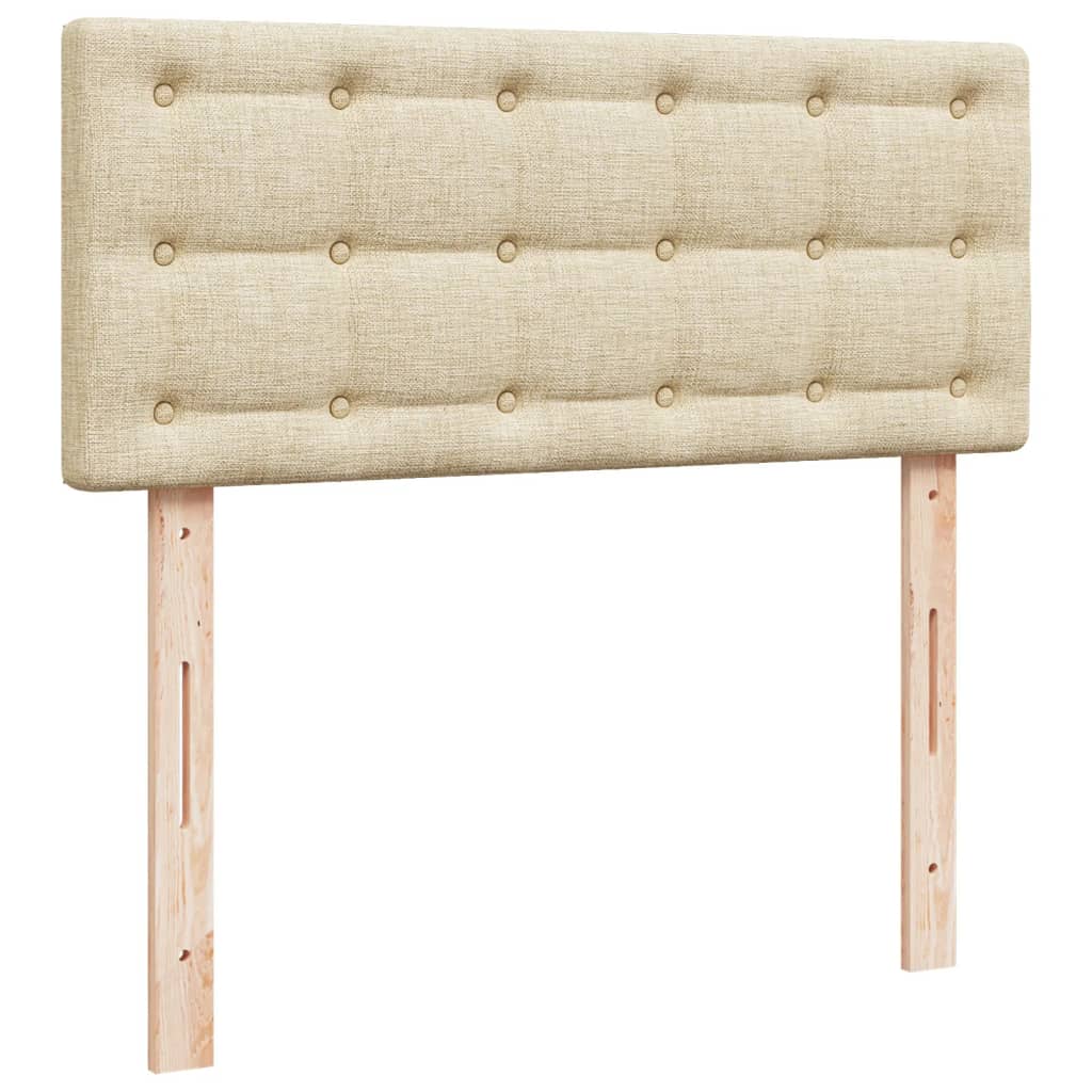 Krevet box spring s madracem krem 120 x 190 cm od tkanine