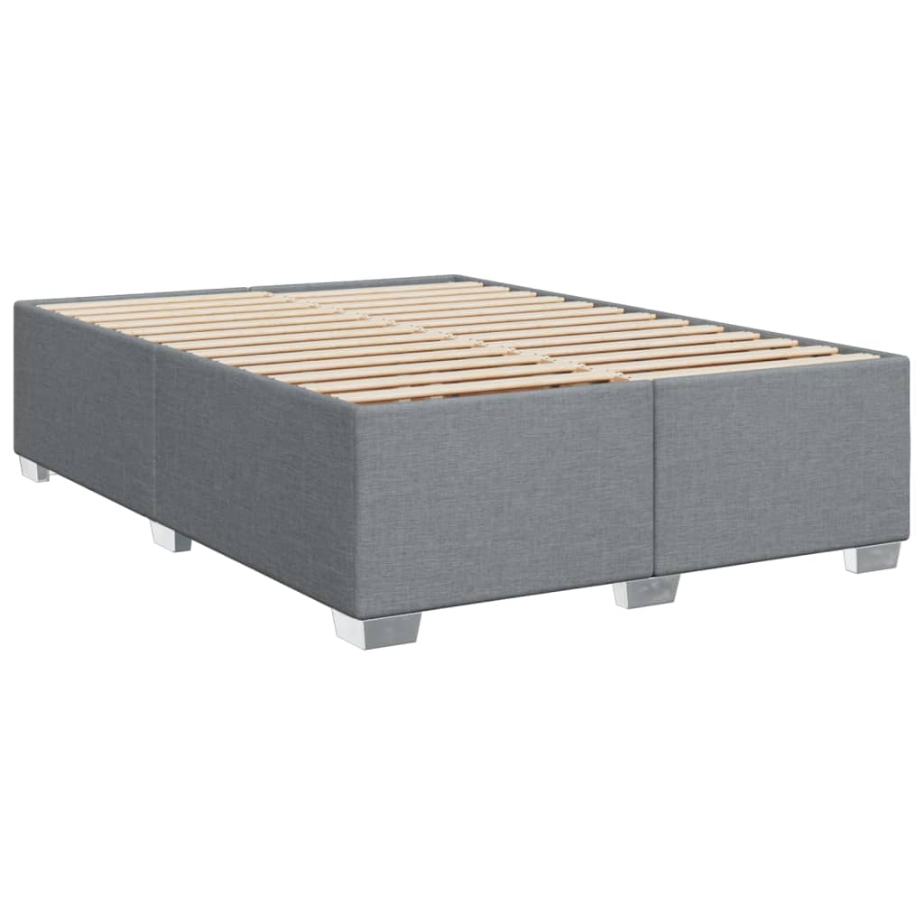 Krevet box spring s madracem svjetlosivi 140x200 cm od tkanine