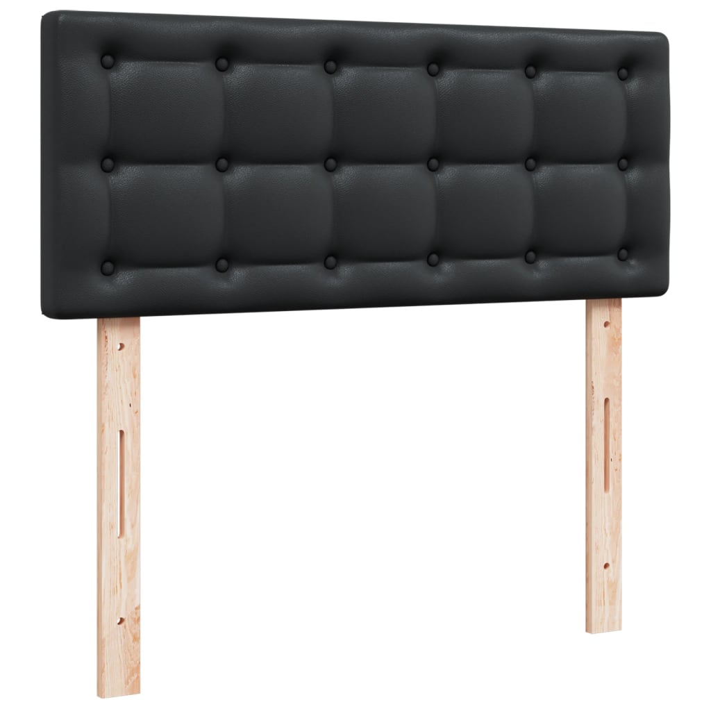 Krevet s oprugama i madracem crni 120 x 200 cm od umjetne kože