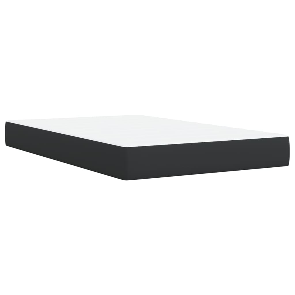 Krevet s oprugama i madracem crni 120 x 200 cm od umjetne kože