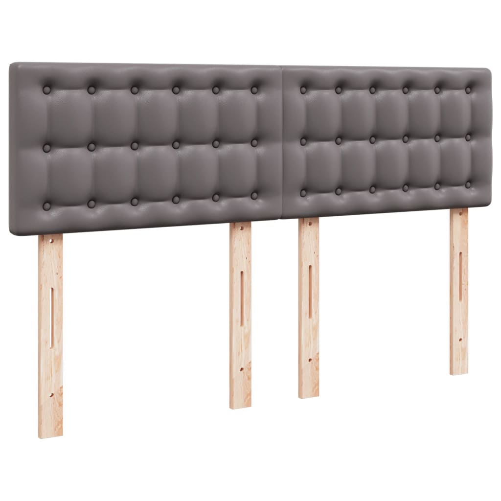 Krevet s oprugama i madracem sivi 140x190 cm od umjetne kože