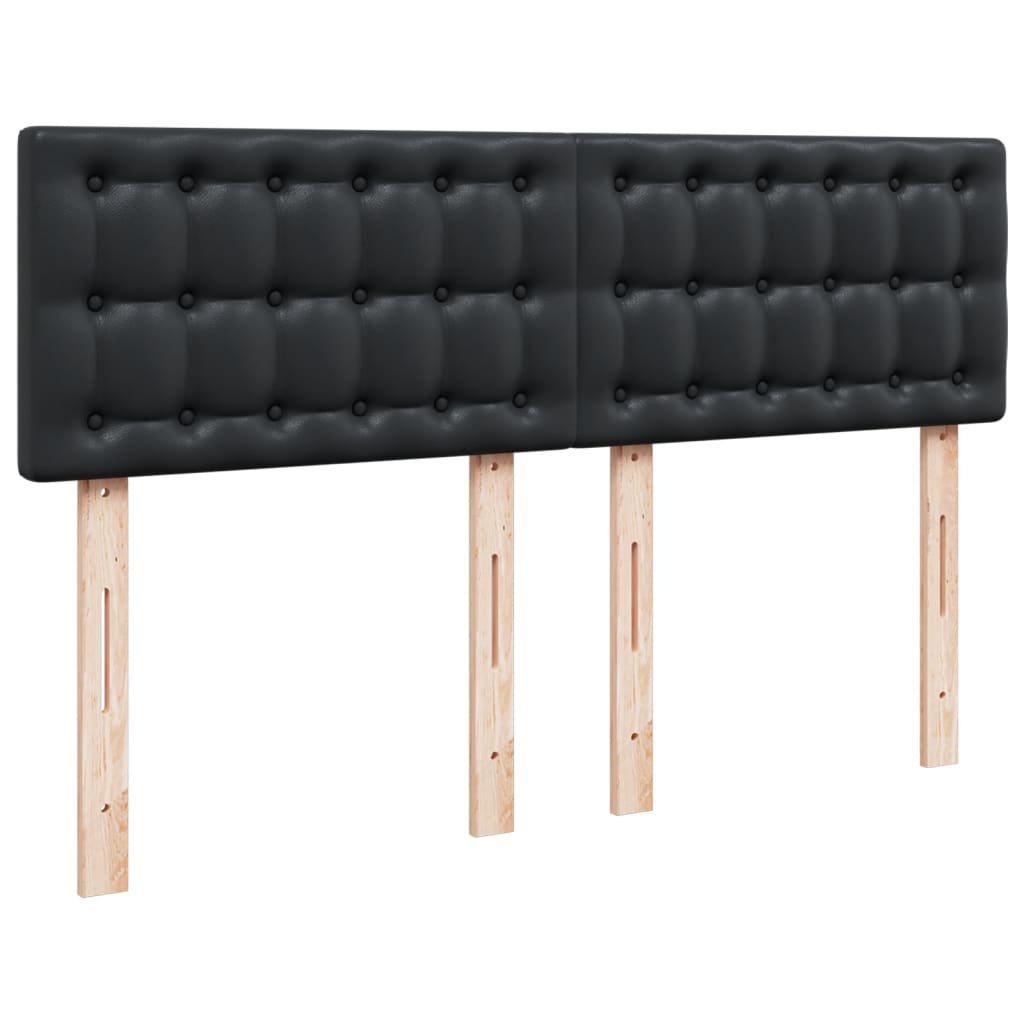Krevet s oprugama i madracem crni 160 x 200 cm od umjetne kože