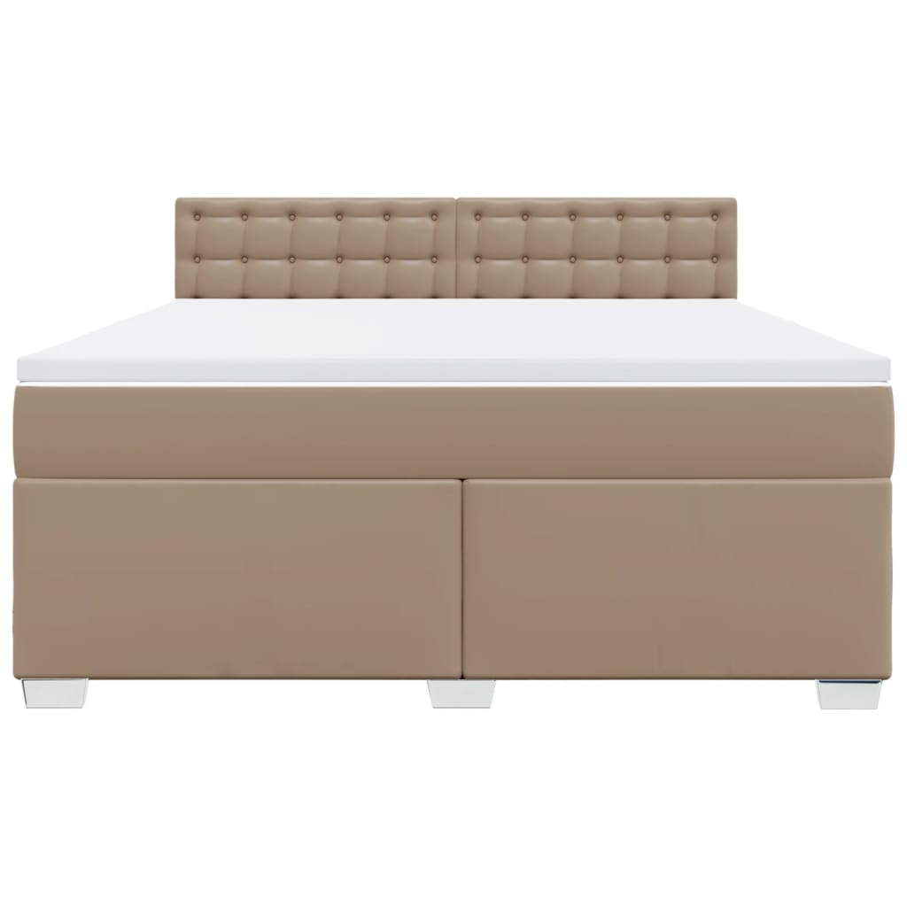 Krevet box spring s madracem cappuccino 180x200 cm umjetna koža