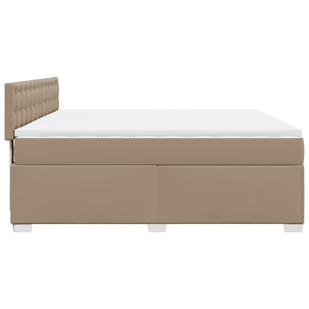 Krevet box spring s madracem cappuccino 180x200 cm umjetna koža