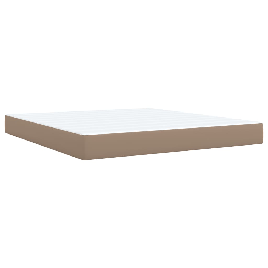 Krevet box spring s madracem cappuccino 180x200 cm umjetna koža