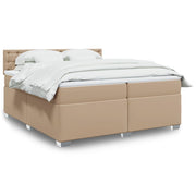 Krevet box spring s madracem cappuccino 200x200cm umjetna koža