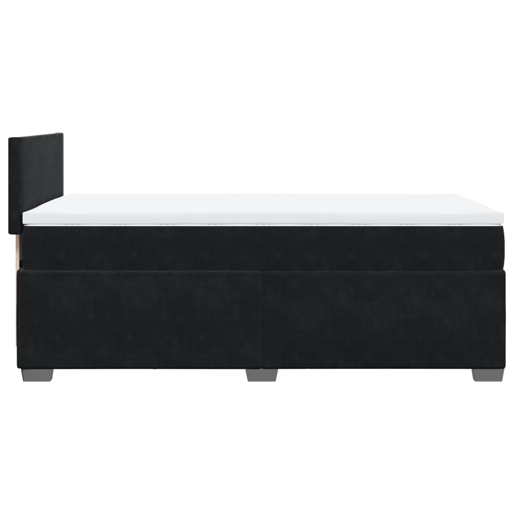 Box spring krevet s madracem crni 80 x 200 cm baršunasti