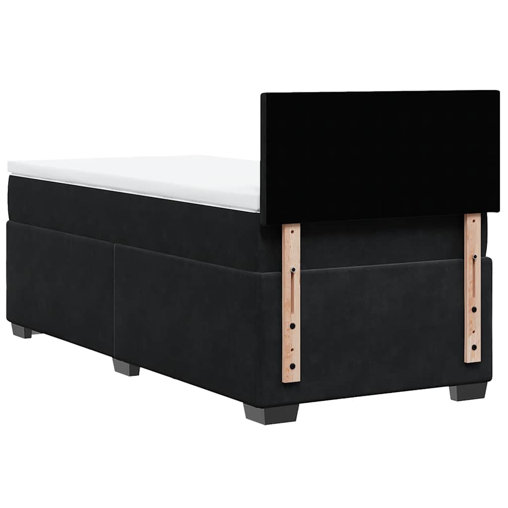 Box spring krevet s madracem crni 80 x 200 cm baršunasti