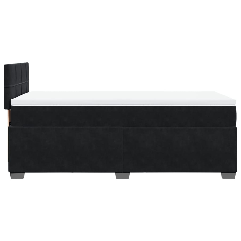 Box spring krevet s madracem crni 80 x 200 cm baršunasti