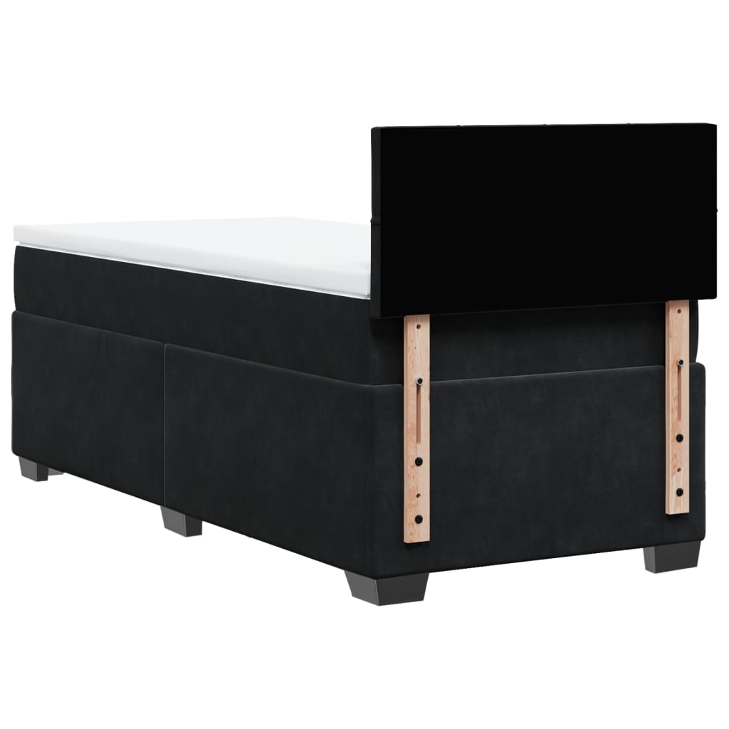 Box spring krevet s madracem crni 80 x 200 cm baršunasti
