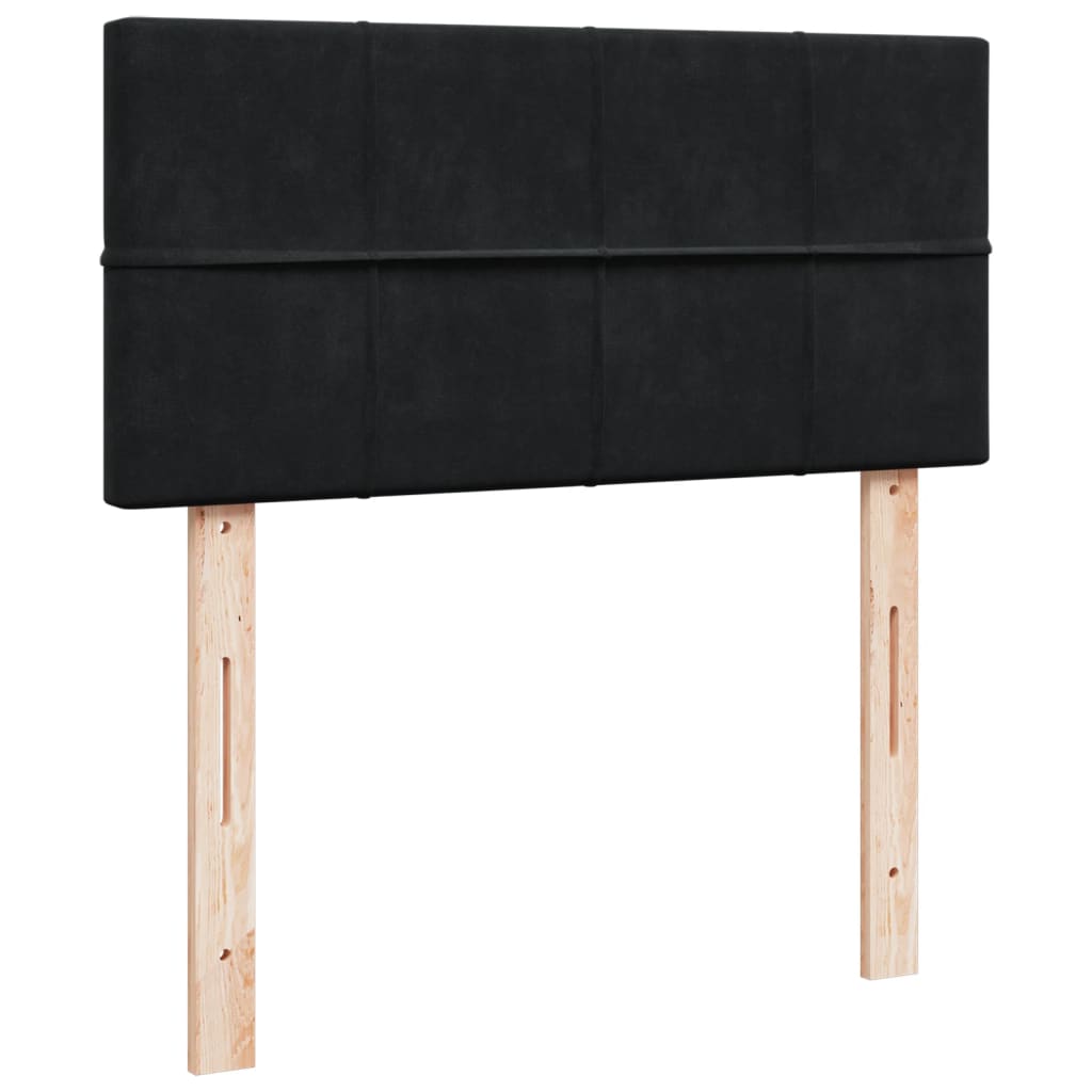 Box spring krevet s madracem crni 80 x 200 cm baršunasti