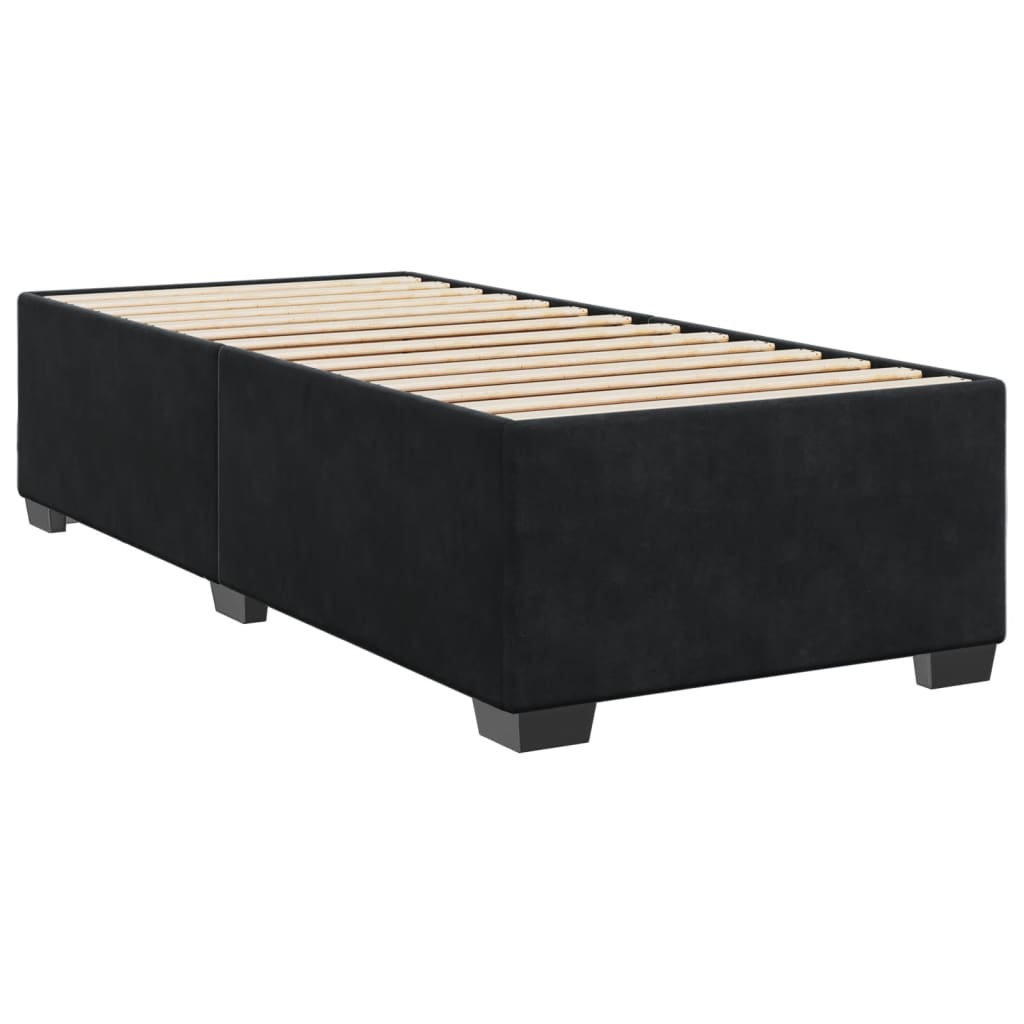 Box spring krevet s madracem crni 80 x 200 cm baršunasti